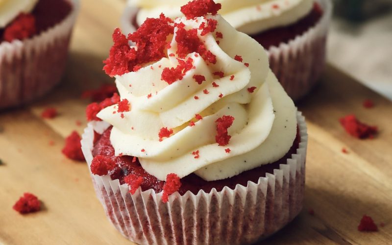 Red Velvet Cupcakes mit Frischk&auml;secreme